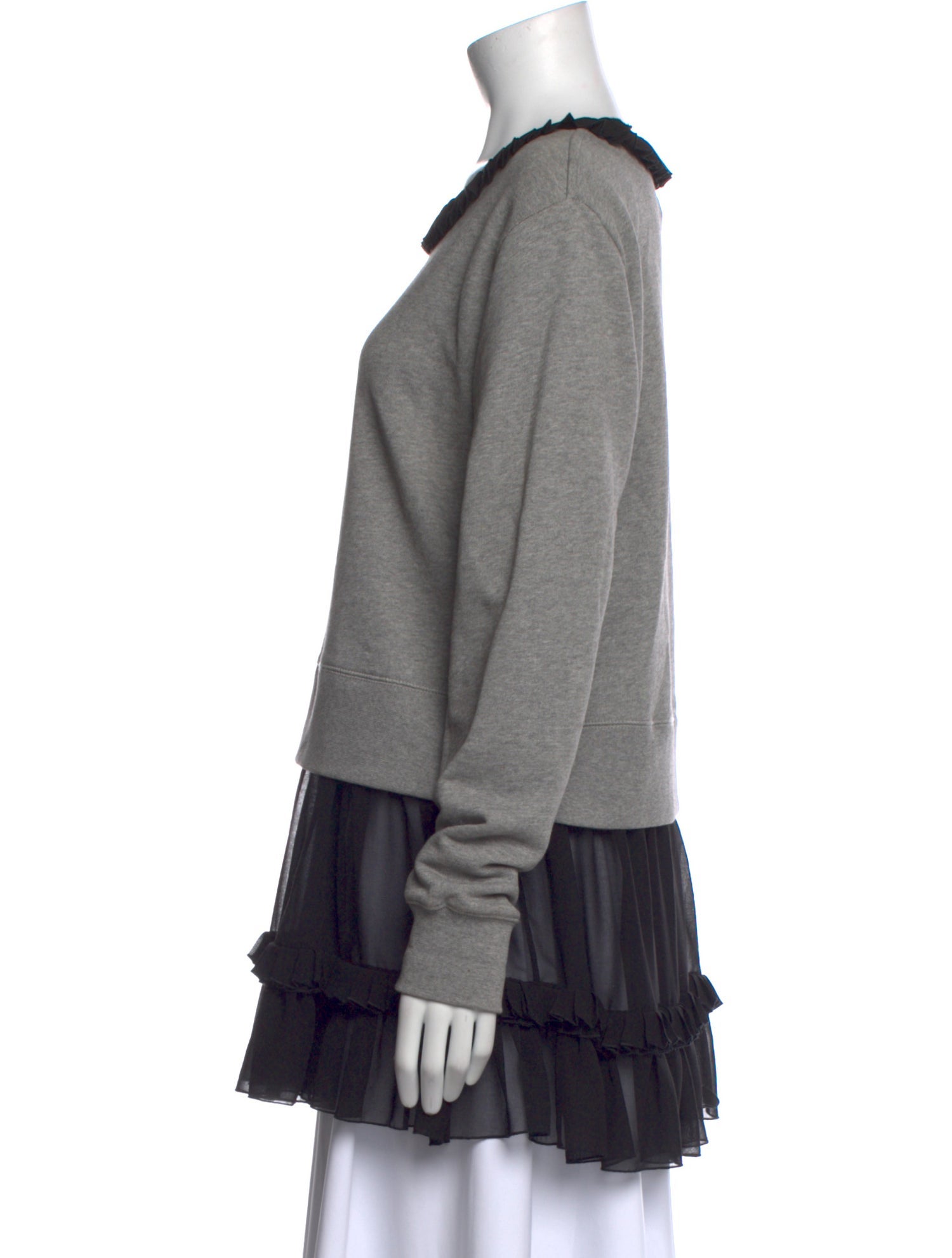 MM6 Maison Margiela Bateau Neckline Long Sleeve Sweatshirt