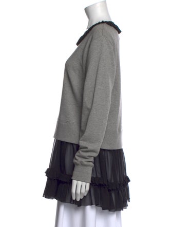 MM6 Maison Margiela Bateau Neckline Long Sleeve Sweatshirt