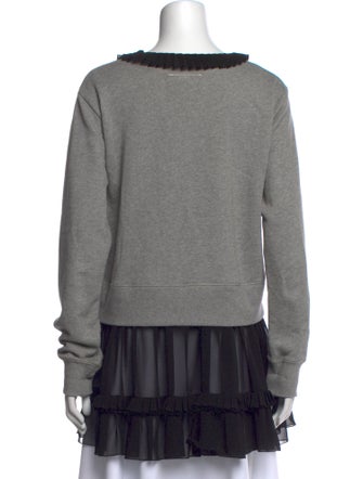 MM6 Maison Margiela Bateau Neckline Long Sleeve Sweatshirt
