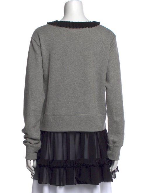 MM6 Maison Margiela Bateau Neckline Long Sleeve Sweatshirt
