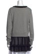 MM6 Maison Margiela Bateau Neckline Long Sleeve Sweatshirt