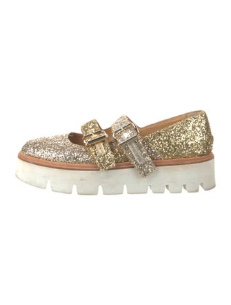MM6 Maison Margiela Glitter Glitter Accents Mary Jane Flats