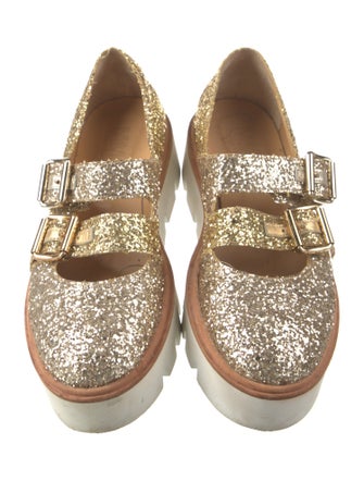 MM6 Maison Margiela Glitter Glitter Accents Mary Jane Flats