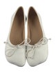 MM6 Maison Margiela Leather Bow Accents Ballet Flats