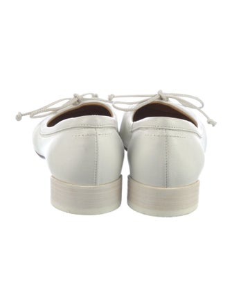 MM6 Maison Margiela Leather Bow Accents Ballet Flats