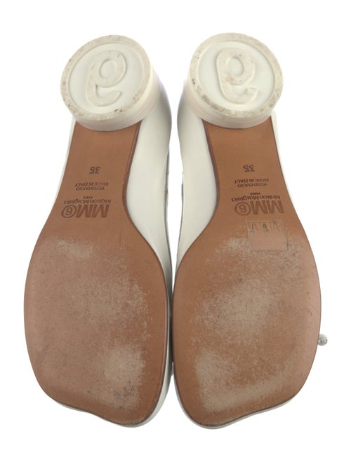 MM6 Maison Margiela Leather Bow Accents Ballet Flats