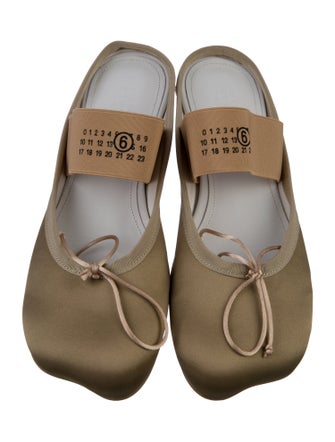 MM6 Maison Margiela Satin Graphic Print Mules