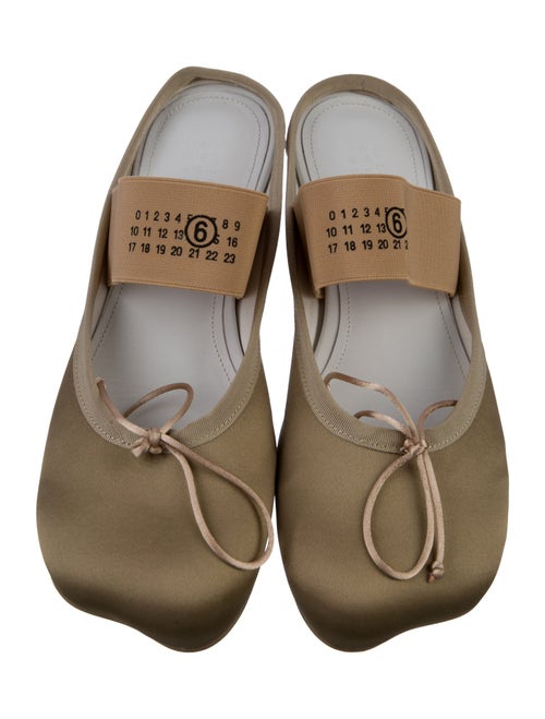 MM6 Maison Margiela Satin Graphic Print Mules