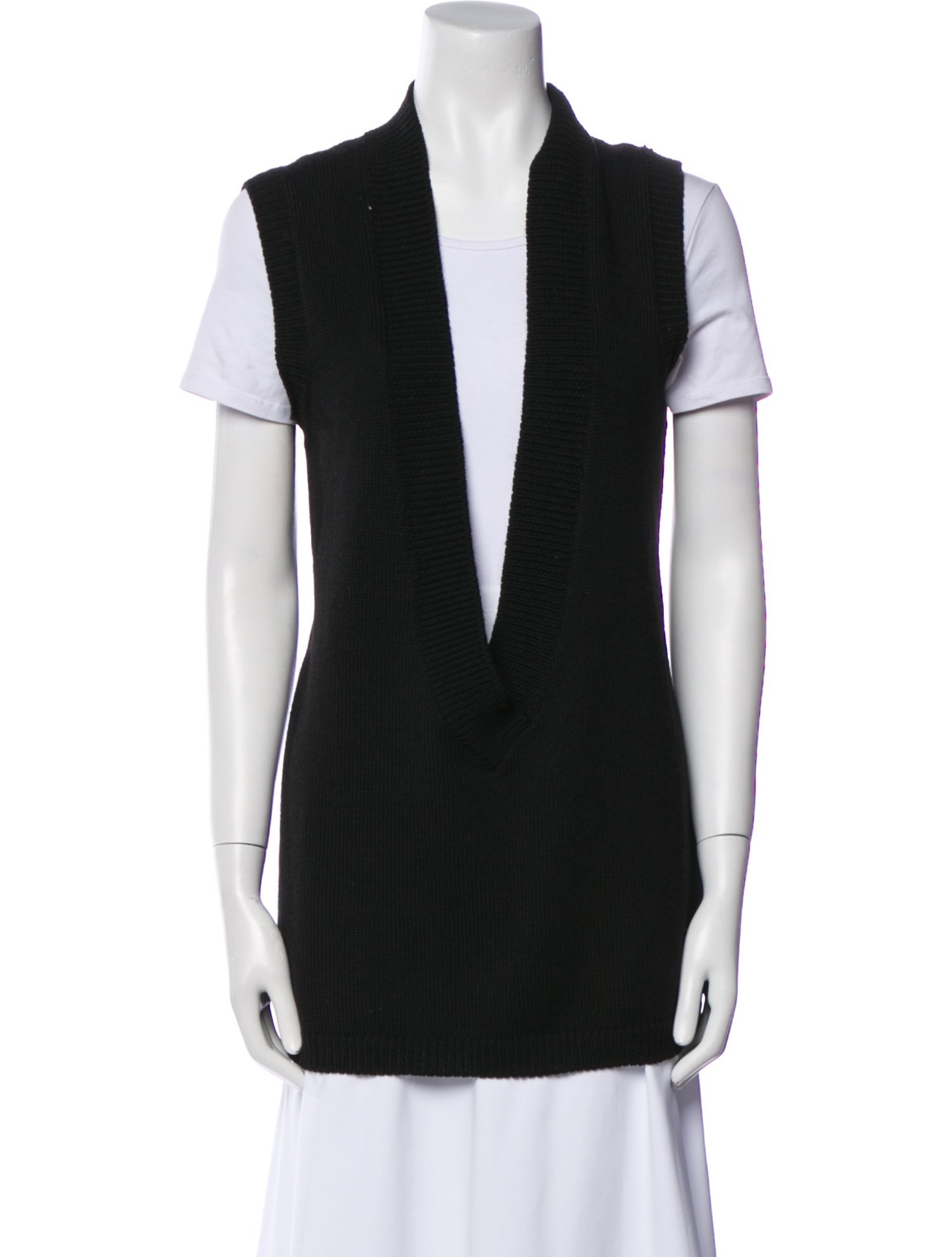 MM6 Maison Margiela Wool Plunge Neckline Sweater