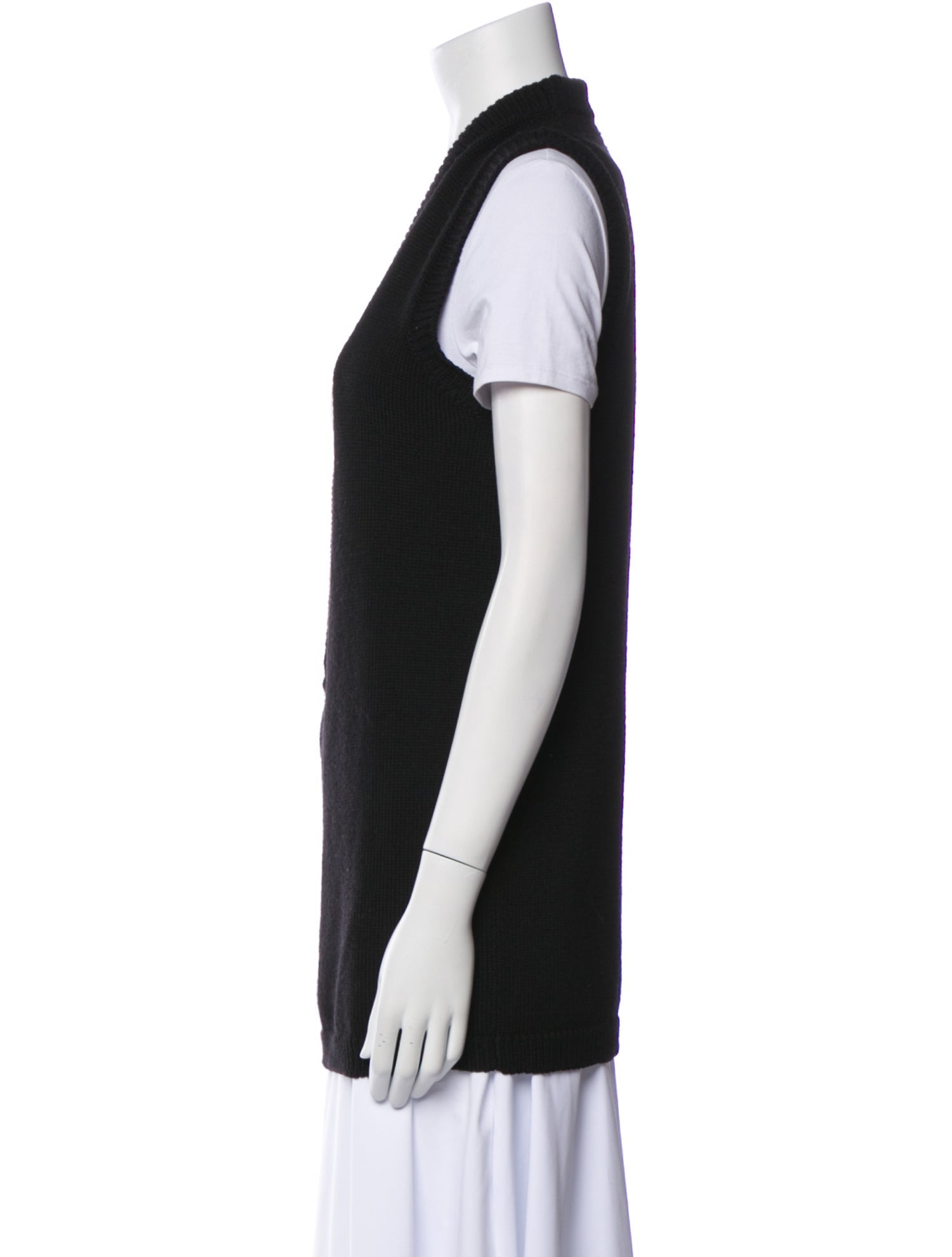 MM6 Maison Margiela Wool Plunge Neckline Sweater
