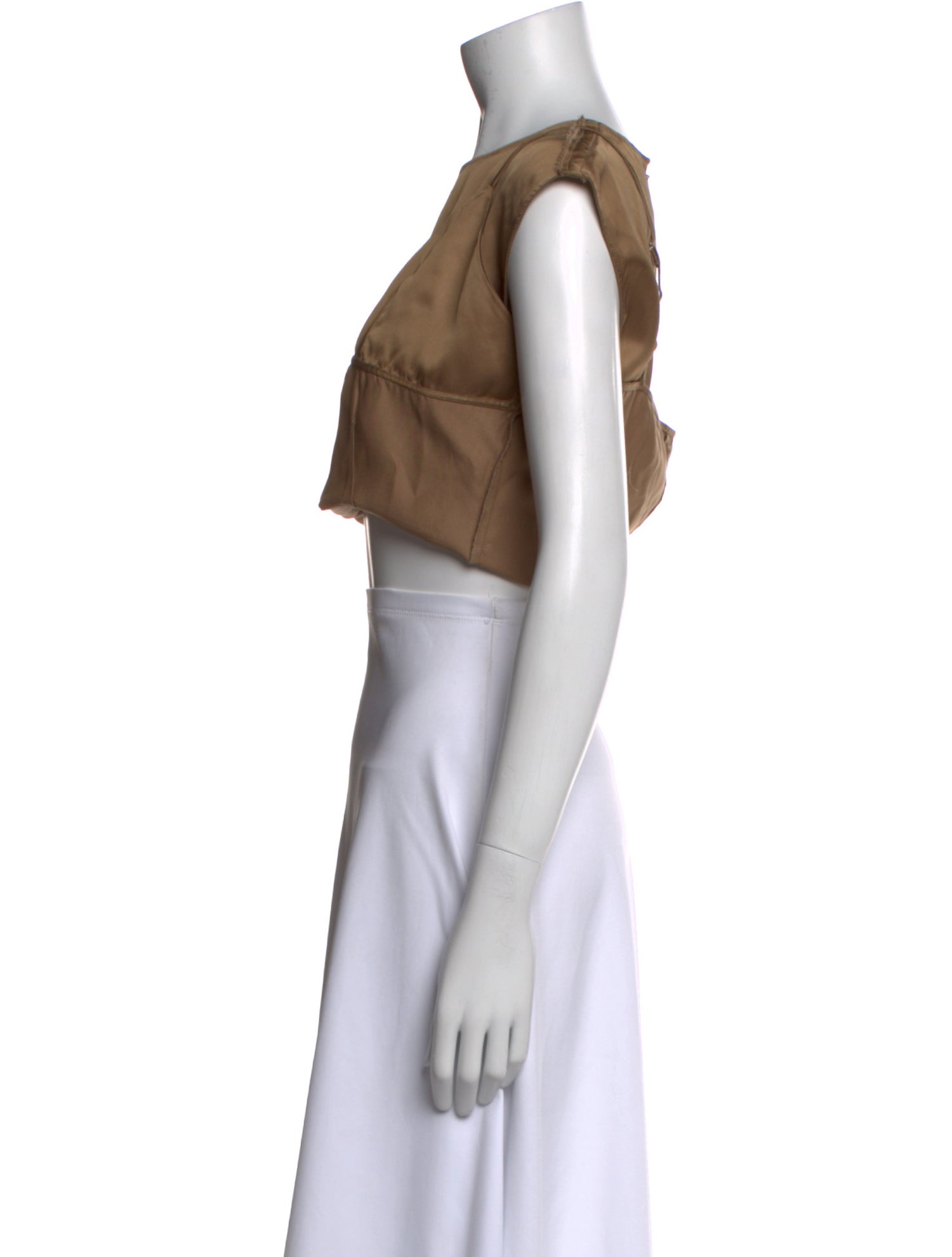 MM6 Maison Margiela Scoop Neck Short Sleeve Crop Top