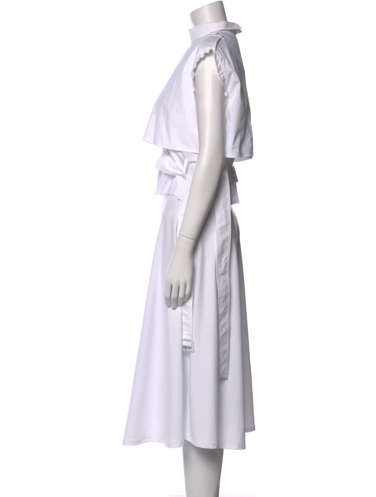 MM6 Maison Margiela Mock Neck Short Sleeve Crop Top