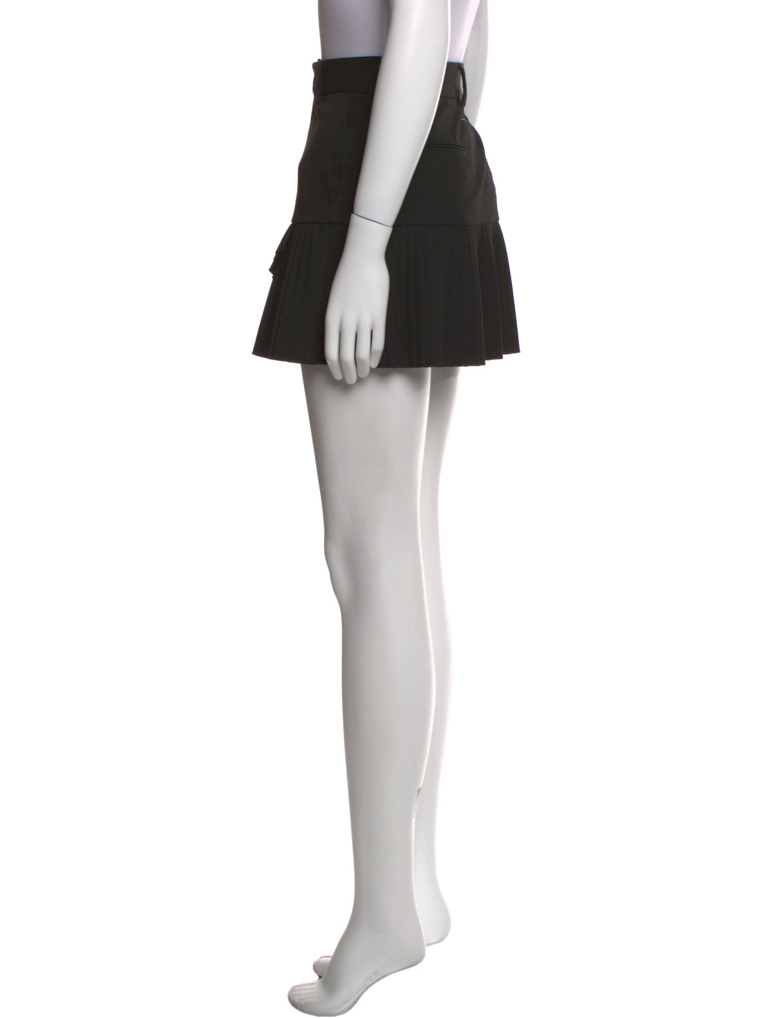 MM6 Maison Margiela Pleated Accents Mini Skirt