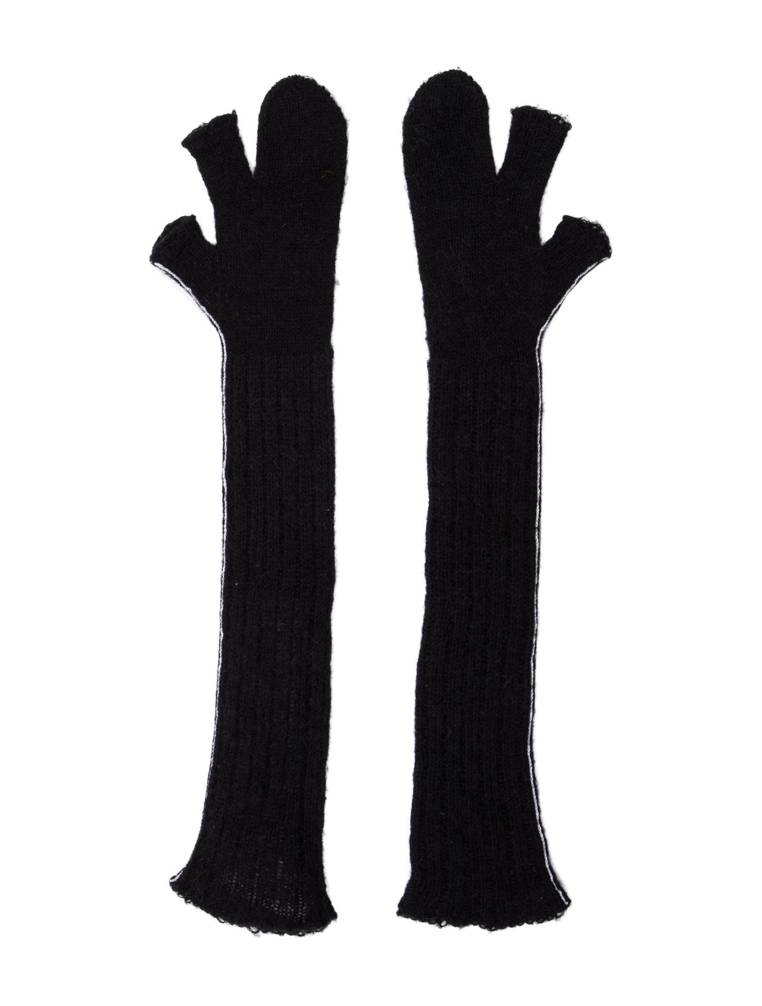 MM6 Maison Margiela Alpaca Long Knitted Winter Gloves