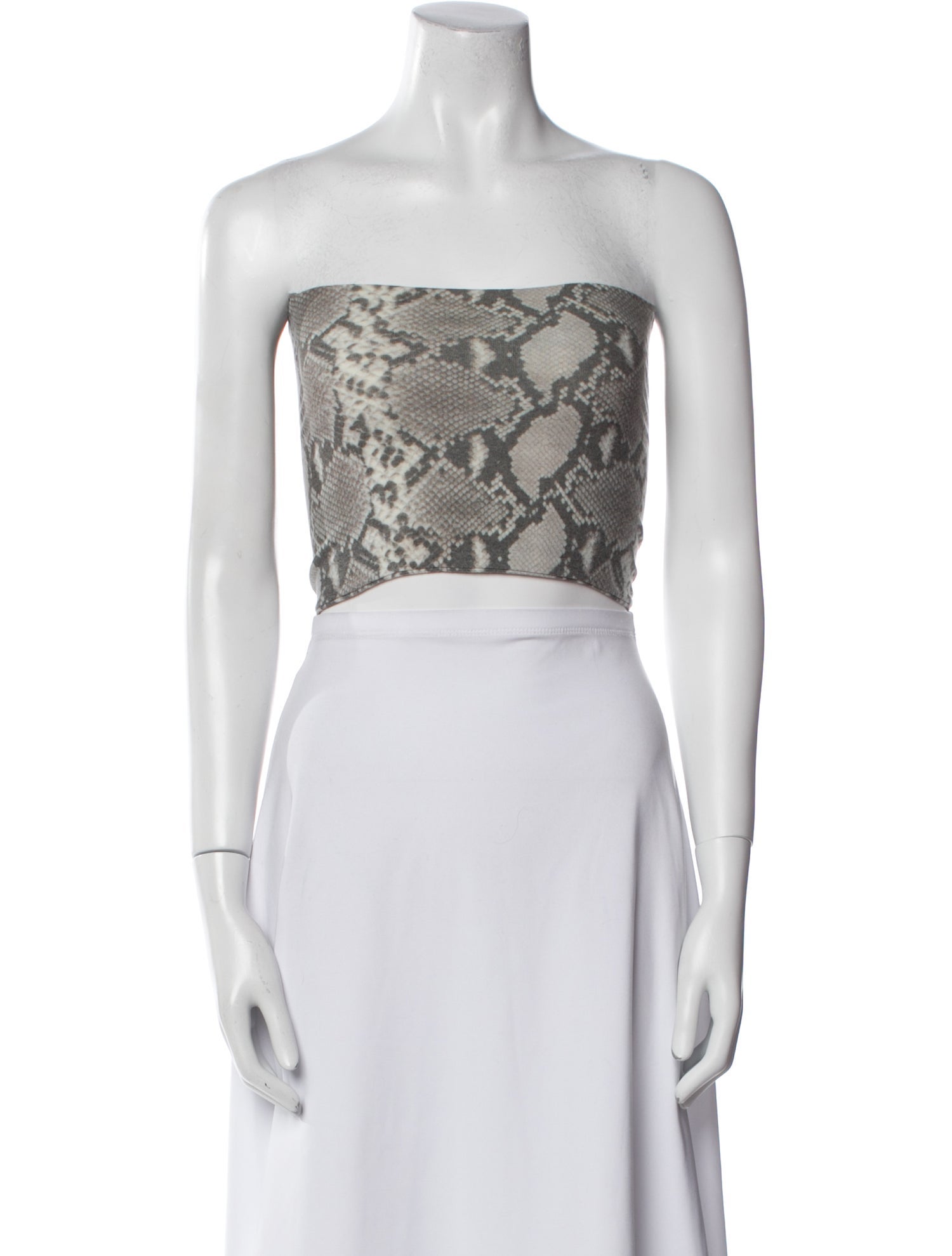 MM6 Maison Margiela Animal Print Strapless Crop Top w/ Tags