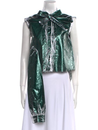 MM6 Maison Margiela Mock Neck Sleeveless Sweatshirt