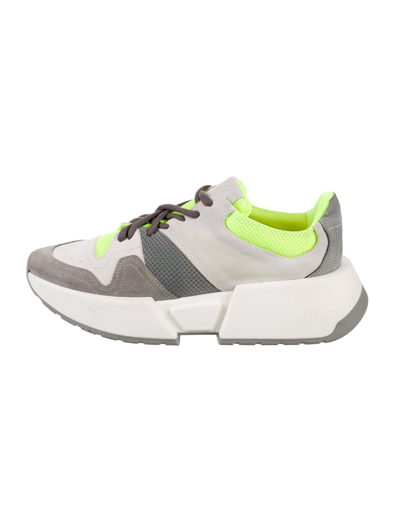 MM6 Maison Margiela Suede Colorblock Pattern Athletic Sneakers