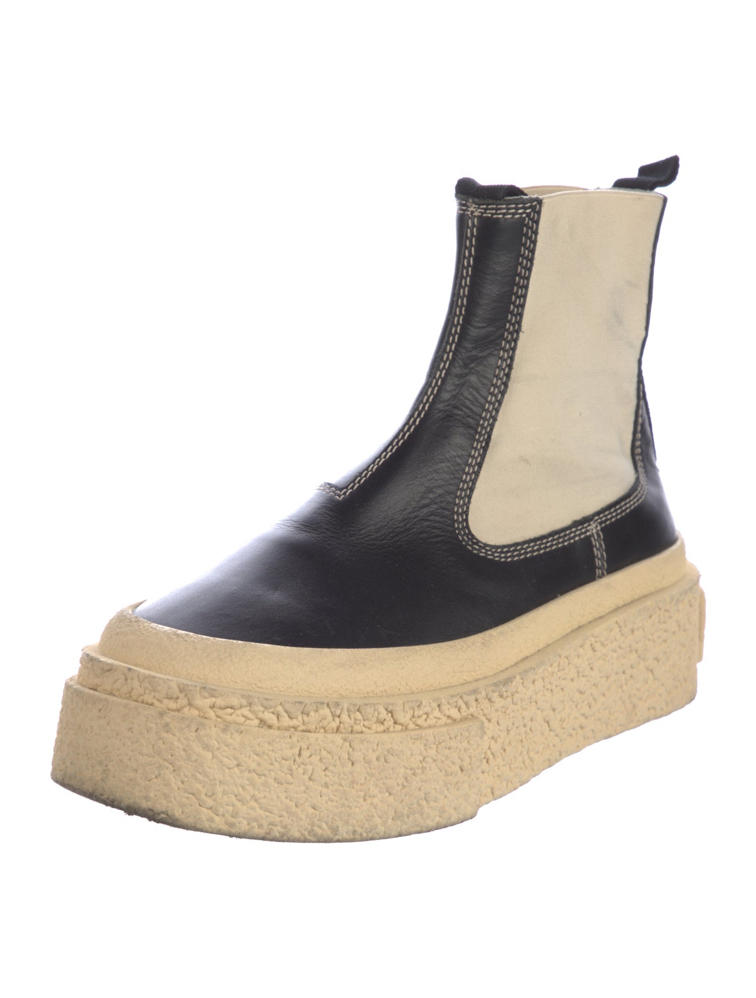 MM6 Maison Margiela Leather Printed Chelsea Boots