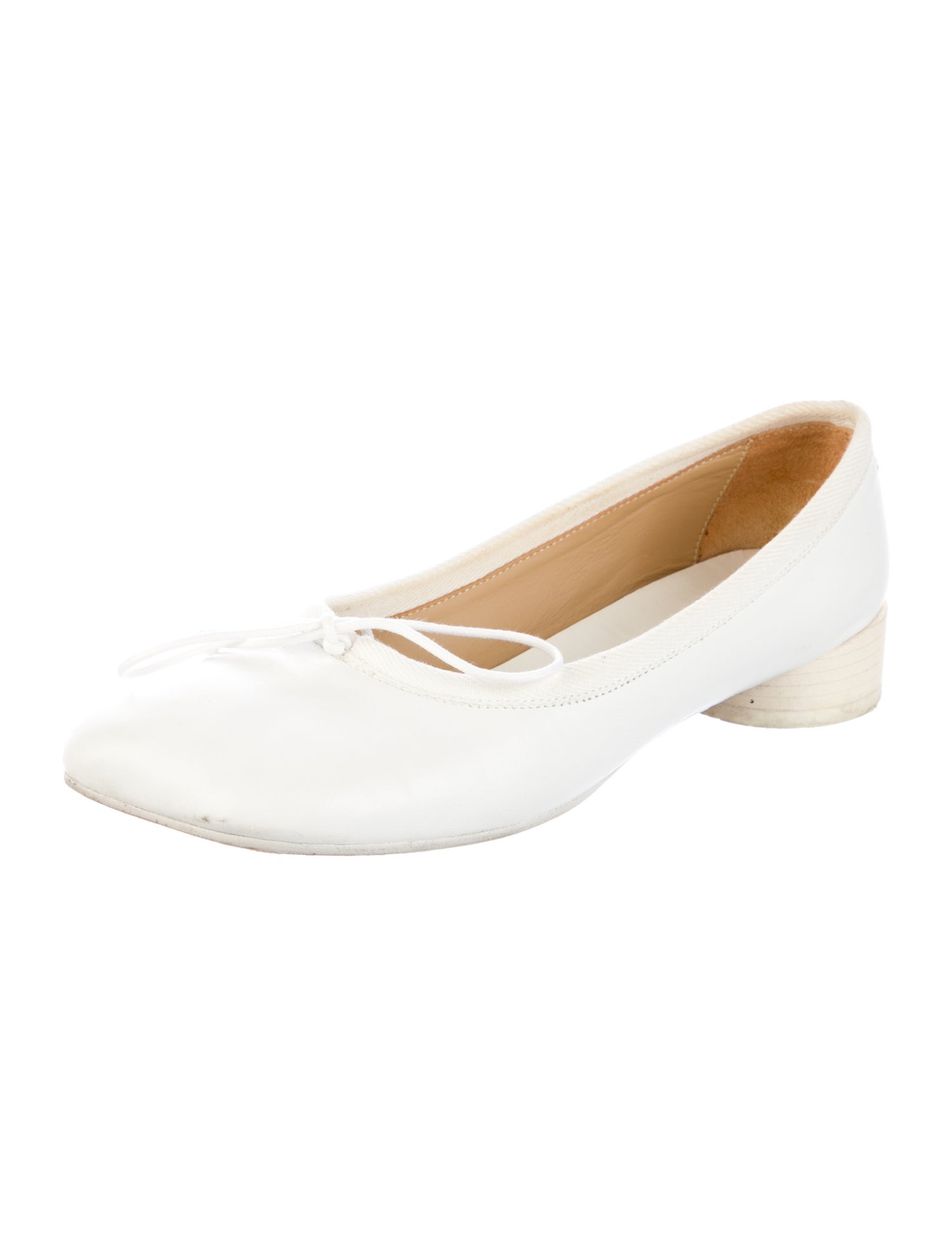 MM6 Maison Margiela Leather Ballet Flats