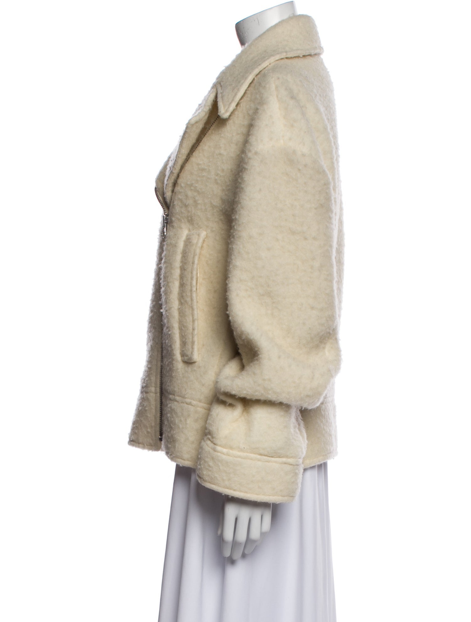MM6 Maison Margiela Wool Faux Fur Jacket