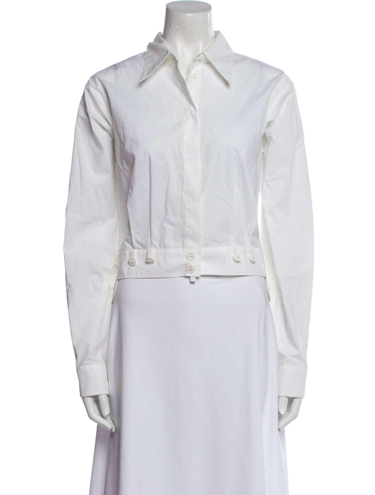 MM6 Maison Margiela Long Sleeve Crop Top