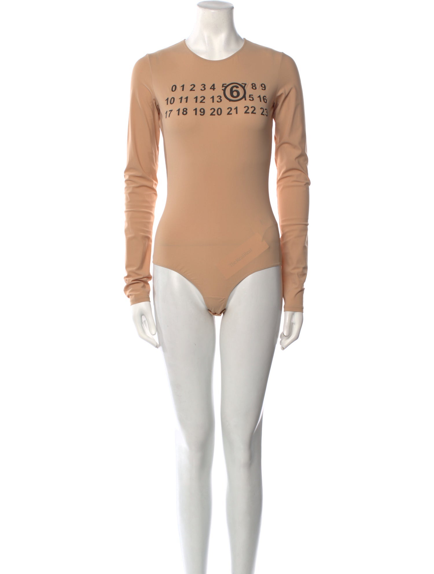 MM6 Maison Margiela Graphic Print Crew Neck Bodysuit w/ Tags
