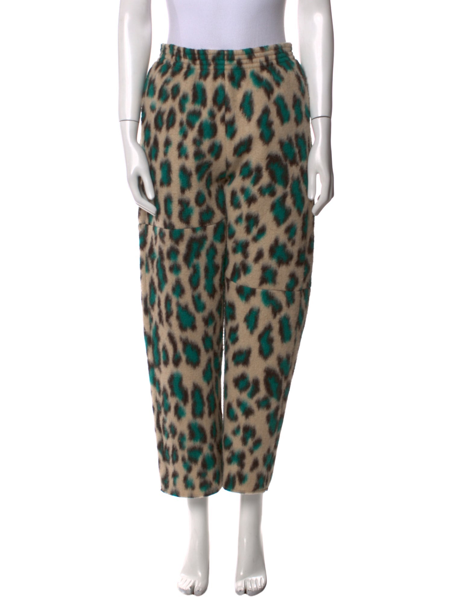 MM6 Maison Margiela Animal Print Straight Leg Pants