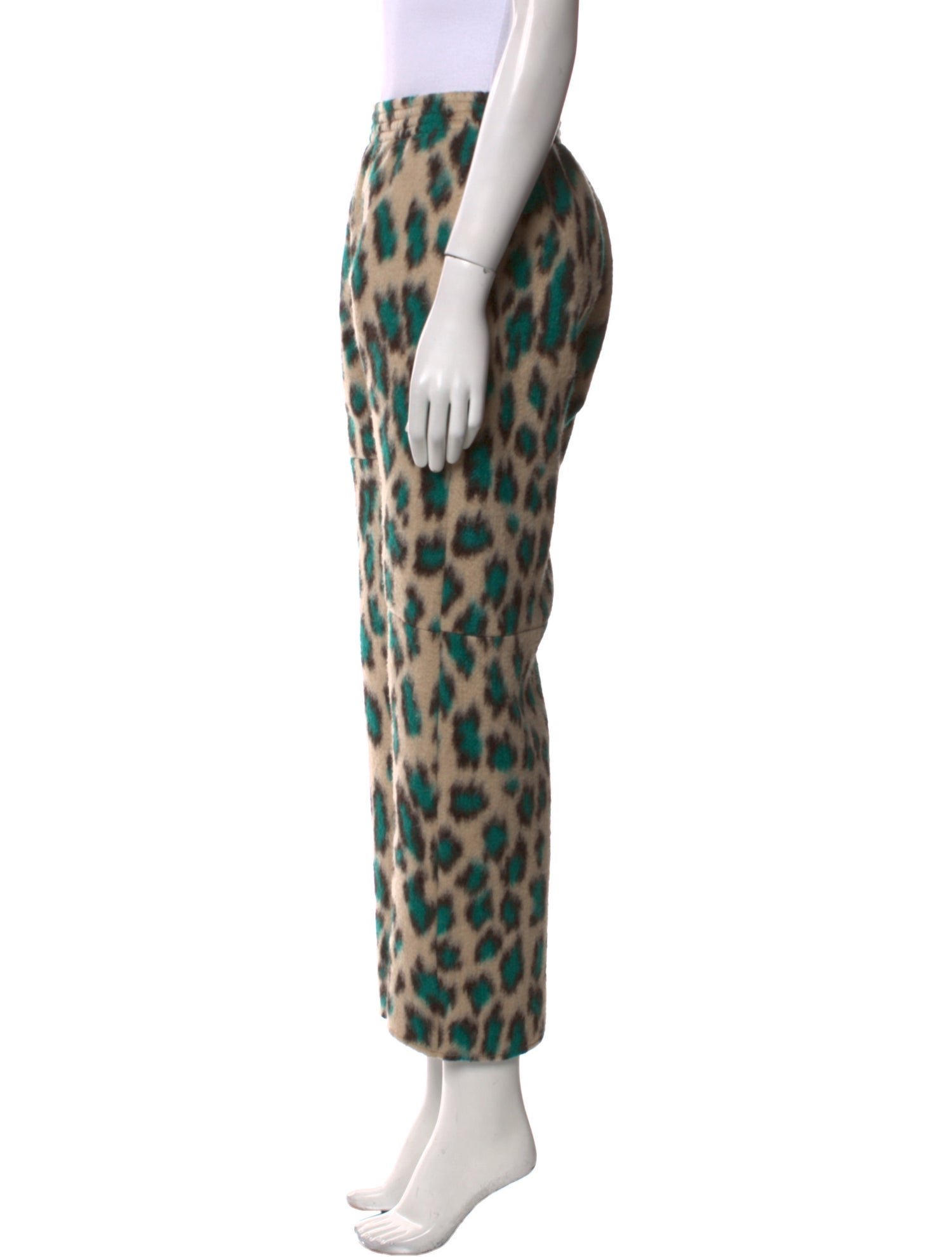 MM6 Maison Margiela Animal Print Straight Leg Pants