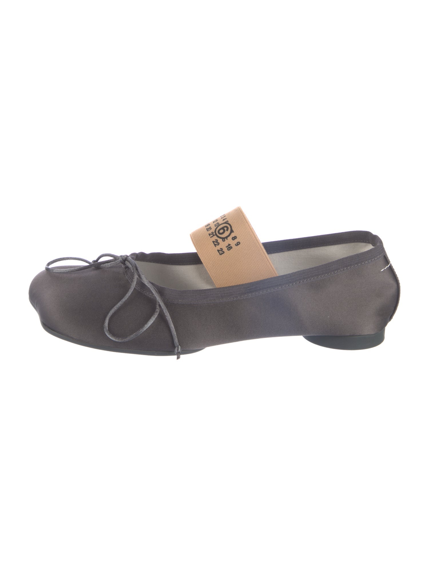 MM6 Maison Margiela Satin Colorblock Pattern Mary Jane Flats