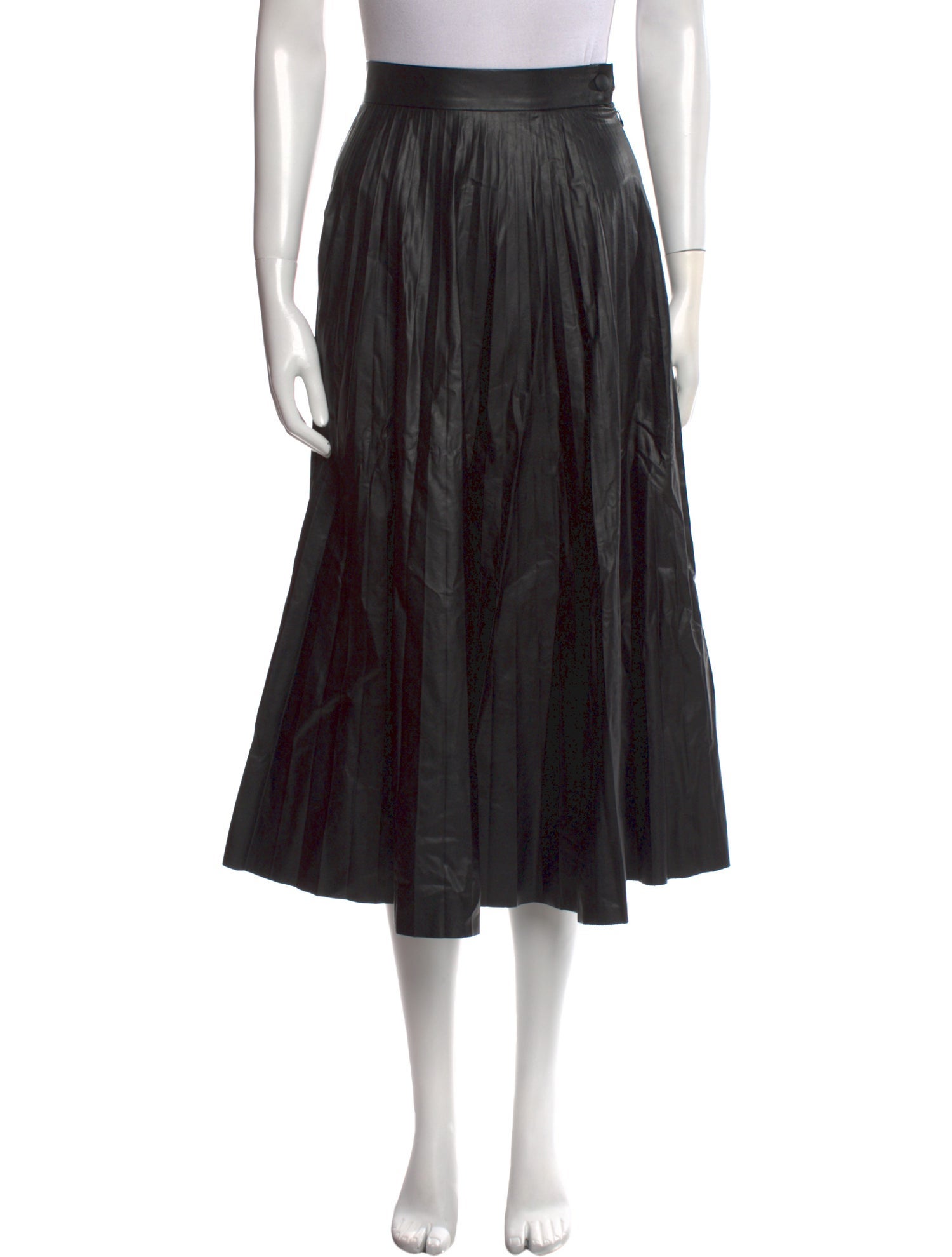 MM6 Maison Margiela Pleated Accents Midi Length Skirt