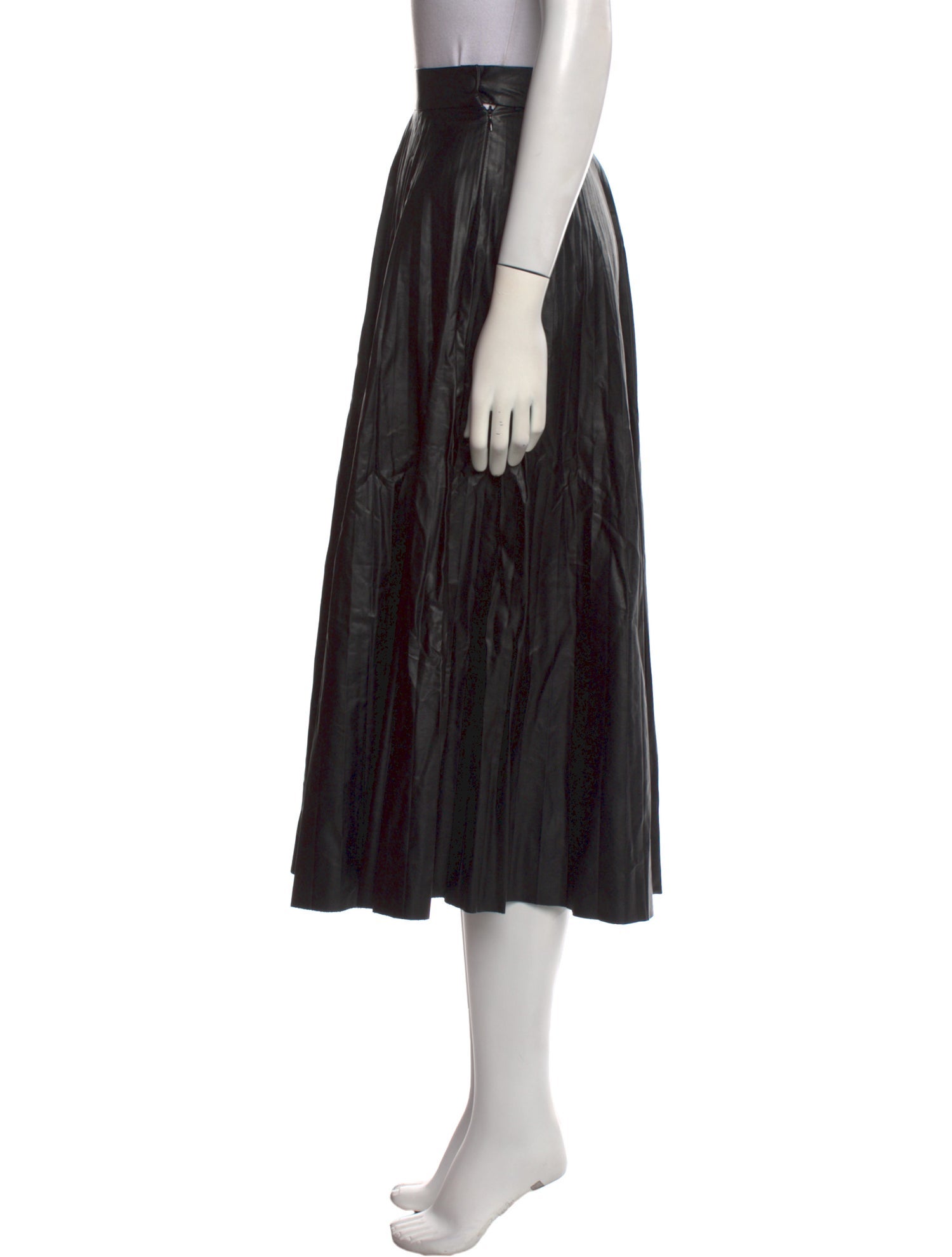 MM6 Maison Margiela Pleated Accents Midi Length Skirt