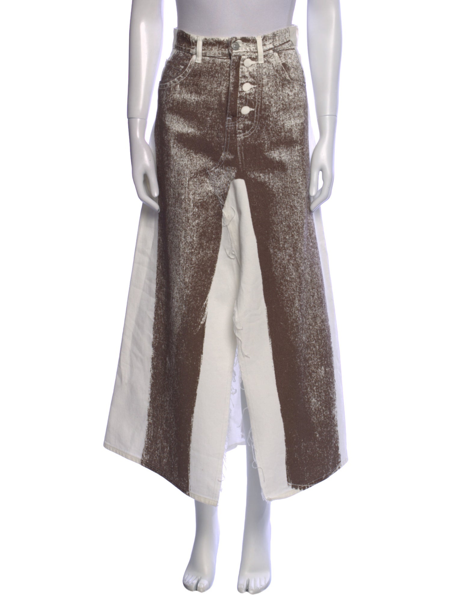 MM6 Maison Margiela Colorblock Pattern Long Skirt