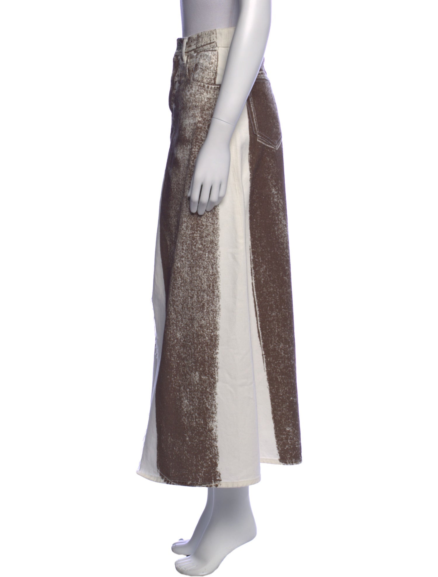 MM6 Maison Margiela Colorblock Pattern Long Skirt