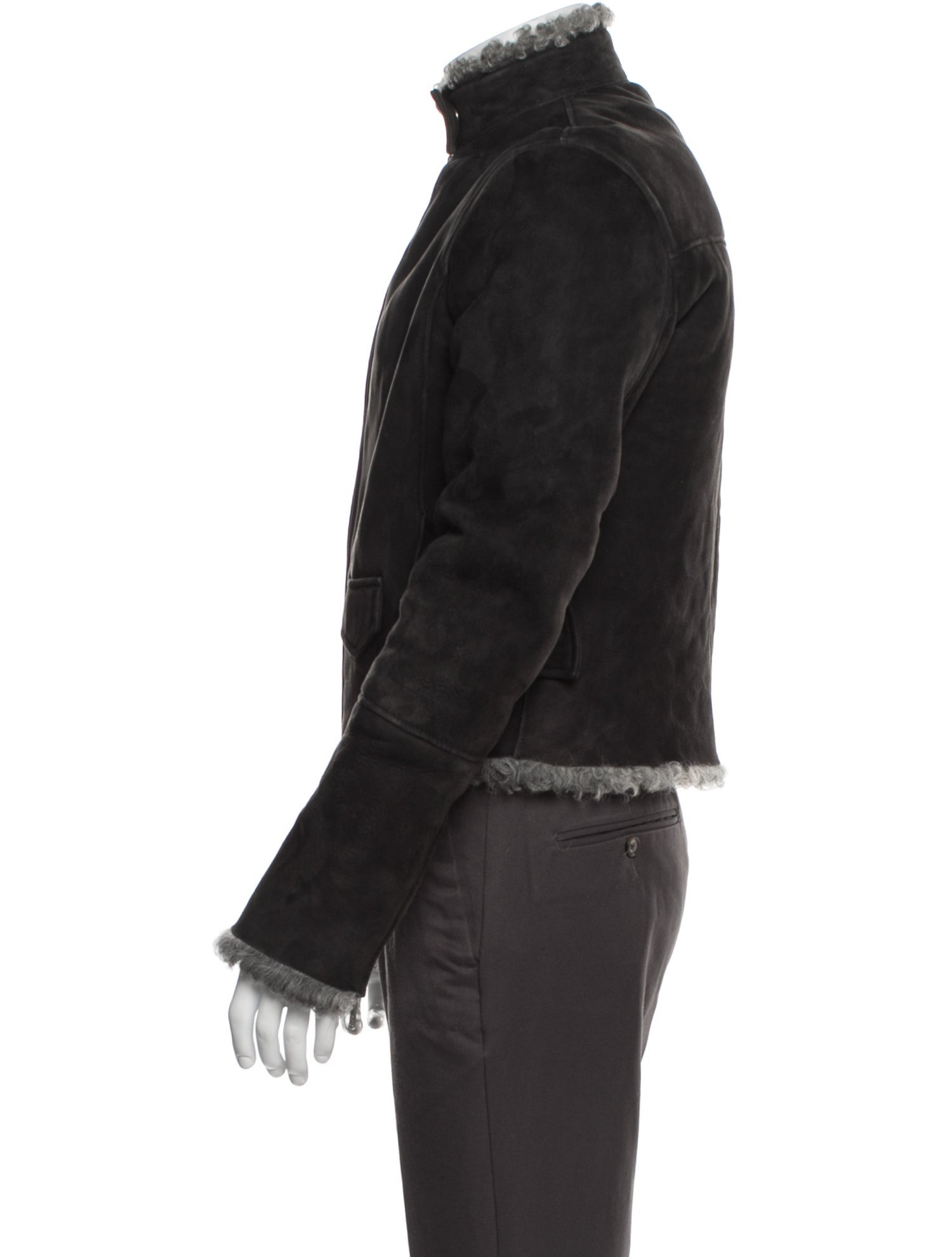 MM6 Maison Margiela Lamb Fur Moto Jacket