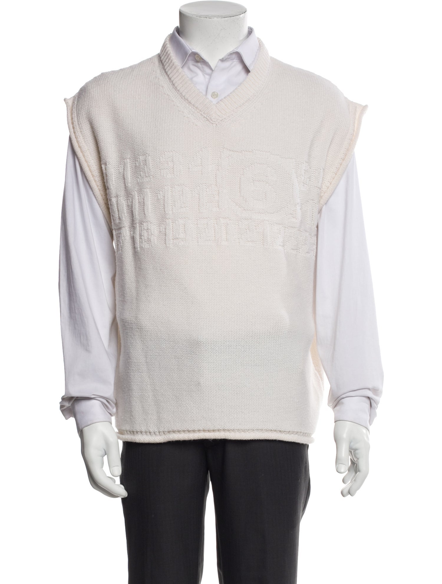 MM6 Maison Margiela Virgin Wool V-Neck Sweater Vest