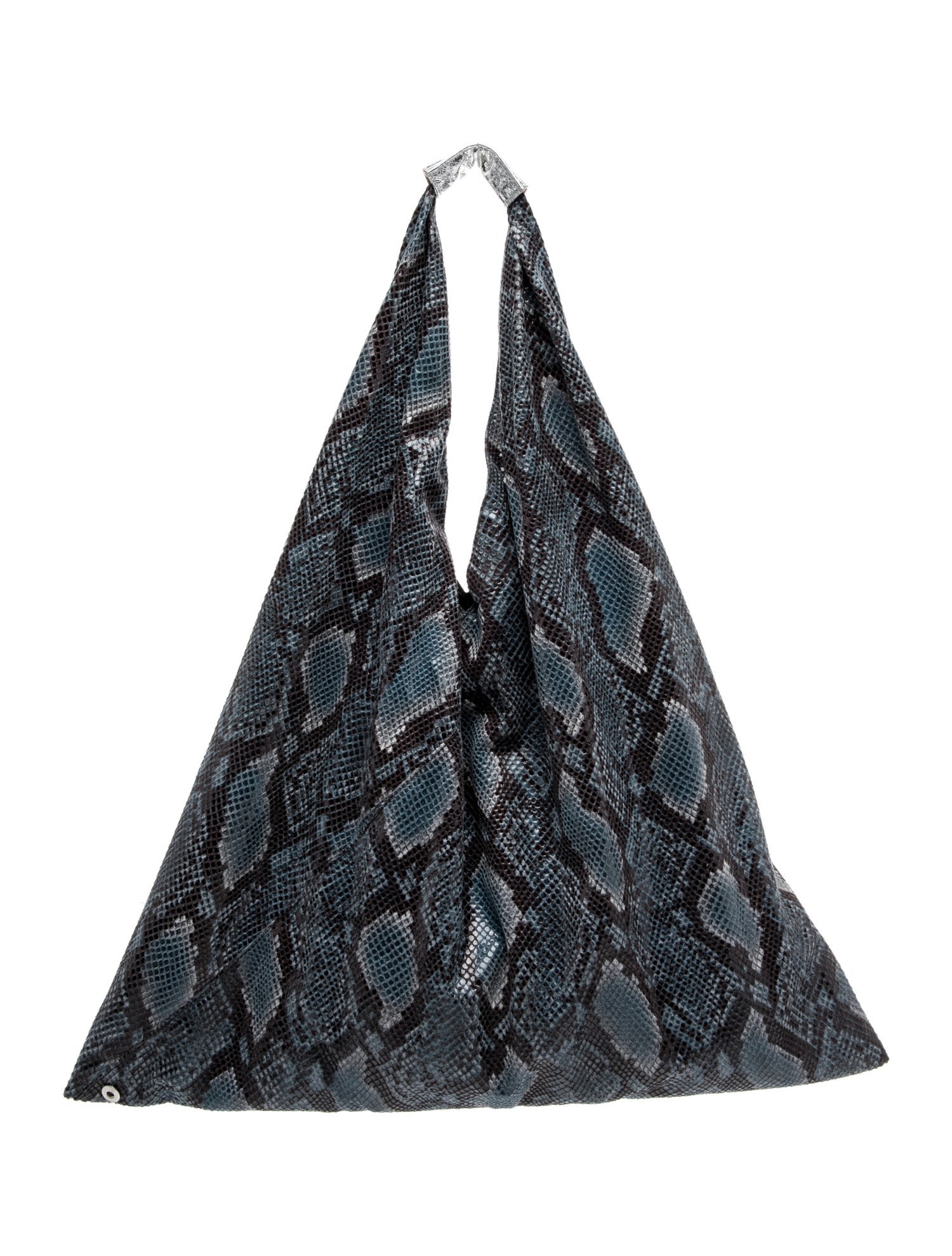 MM6 Maison Margiela Snakeskin Shoulder Bag - Blue Hobos, Handbags