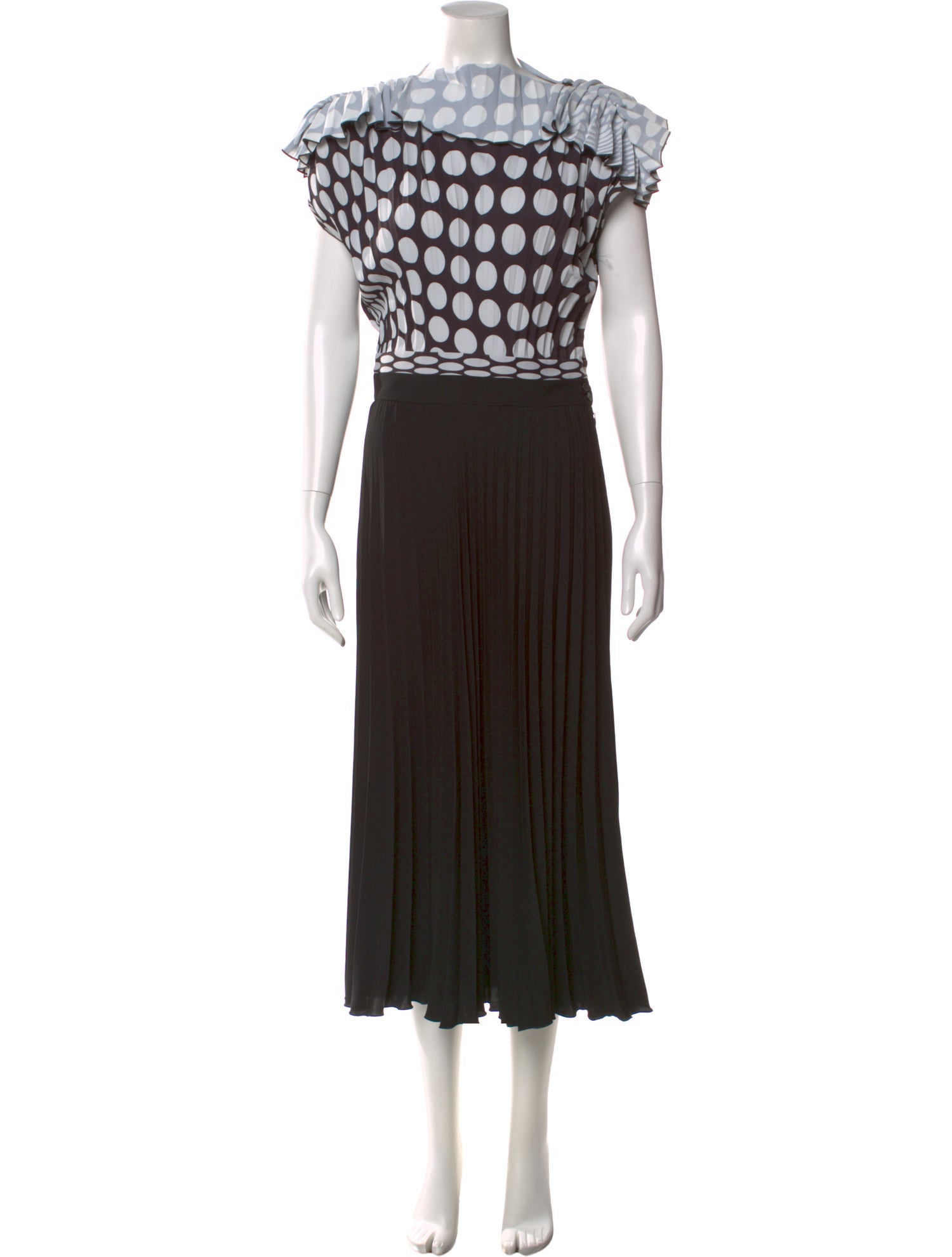 MM6 Maison Margiela Polka Dot Print Long Dress