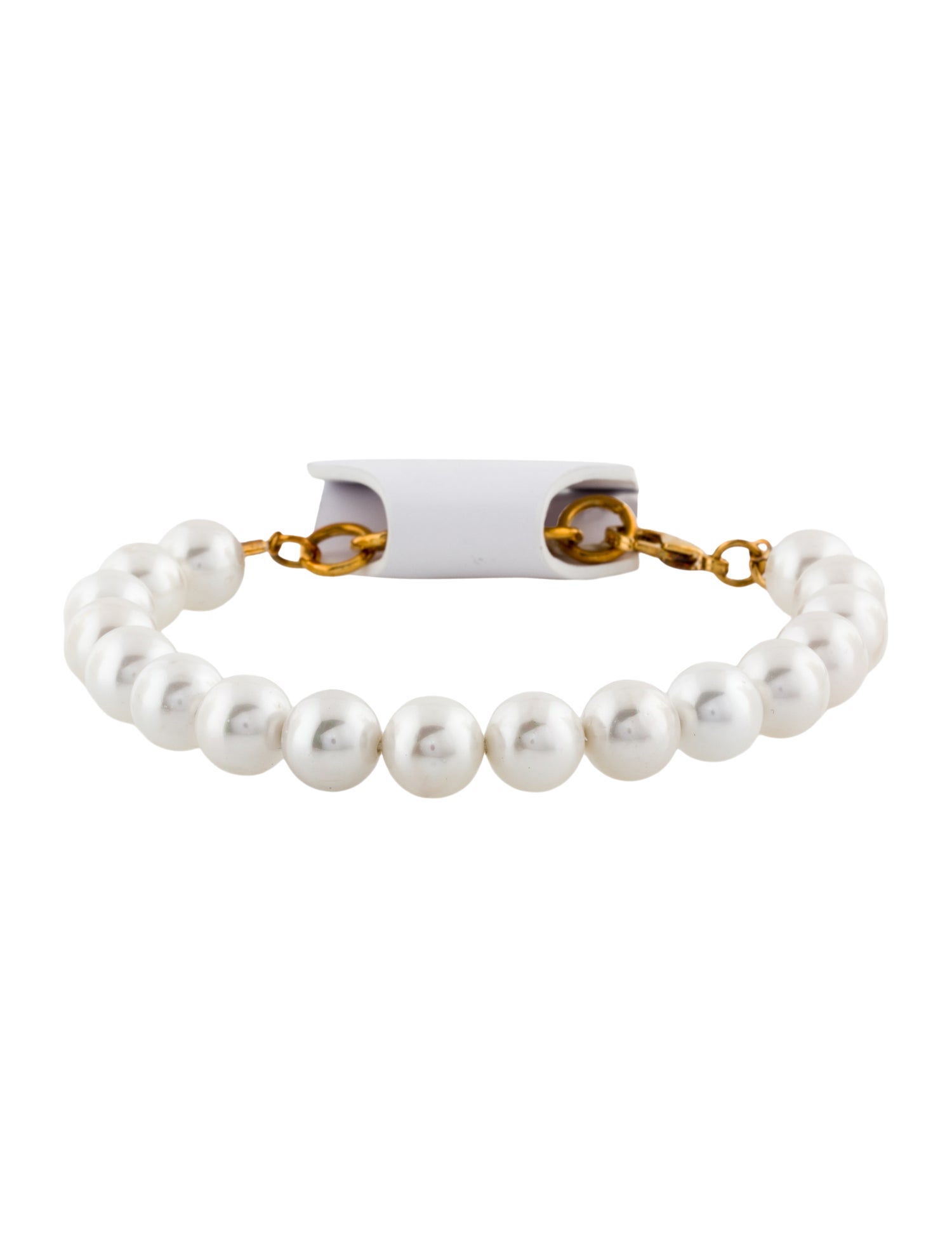MM6 Maison Margiela Faux Pearl Beaded Bracelet