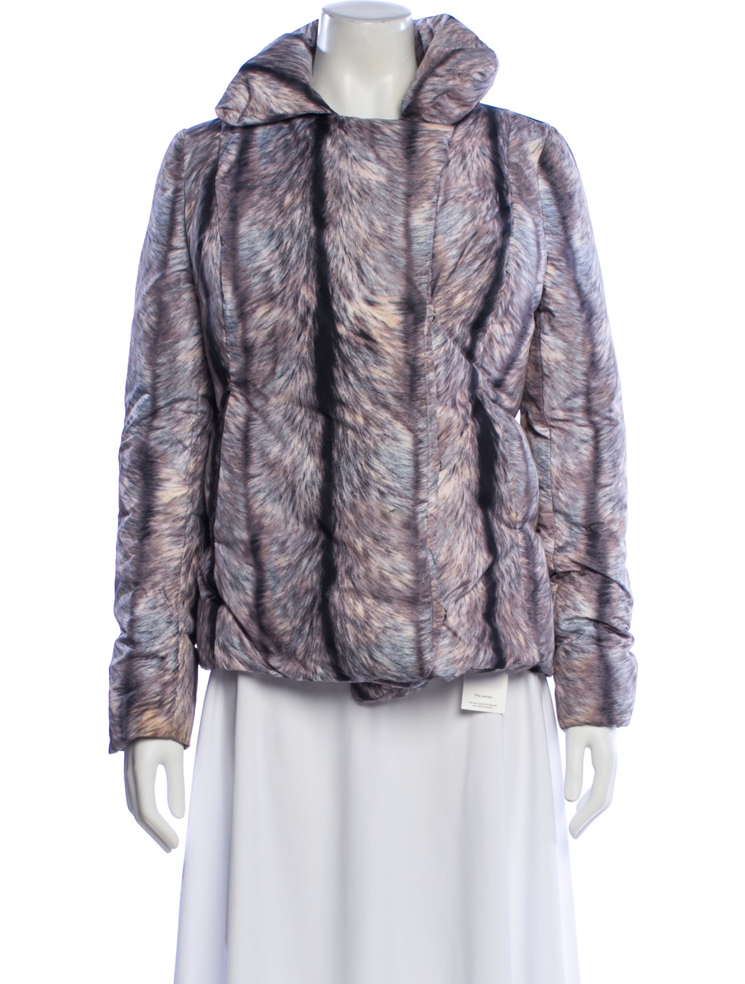 MM6 Maison Margiela Animal Print Down Coat