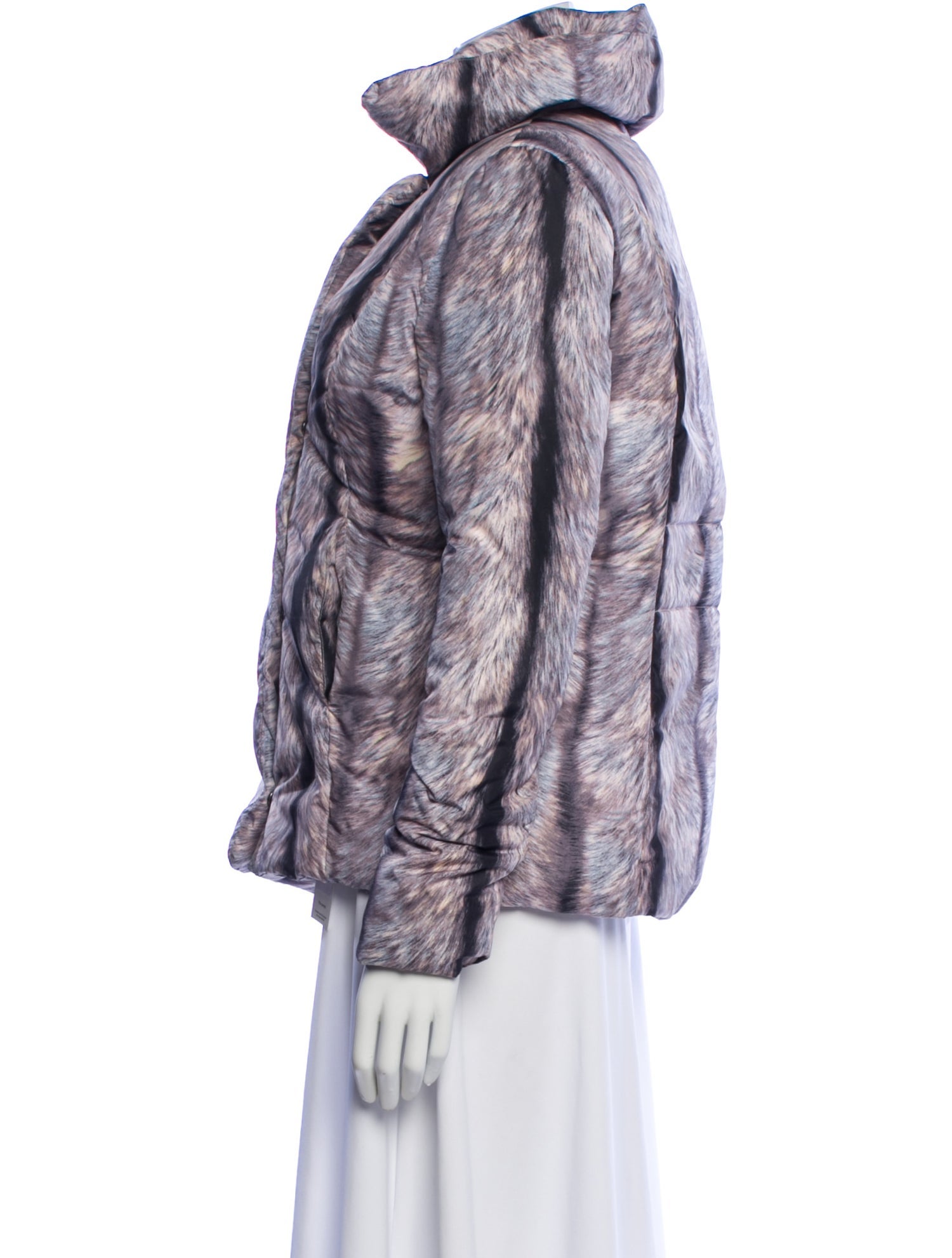 MM6 Maison Margiela Animal Print Down Coat