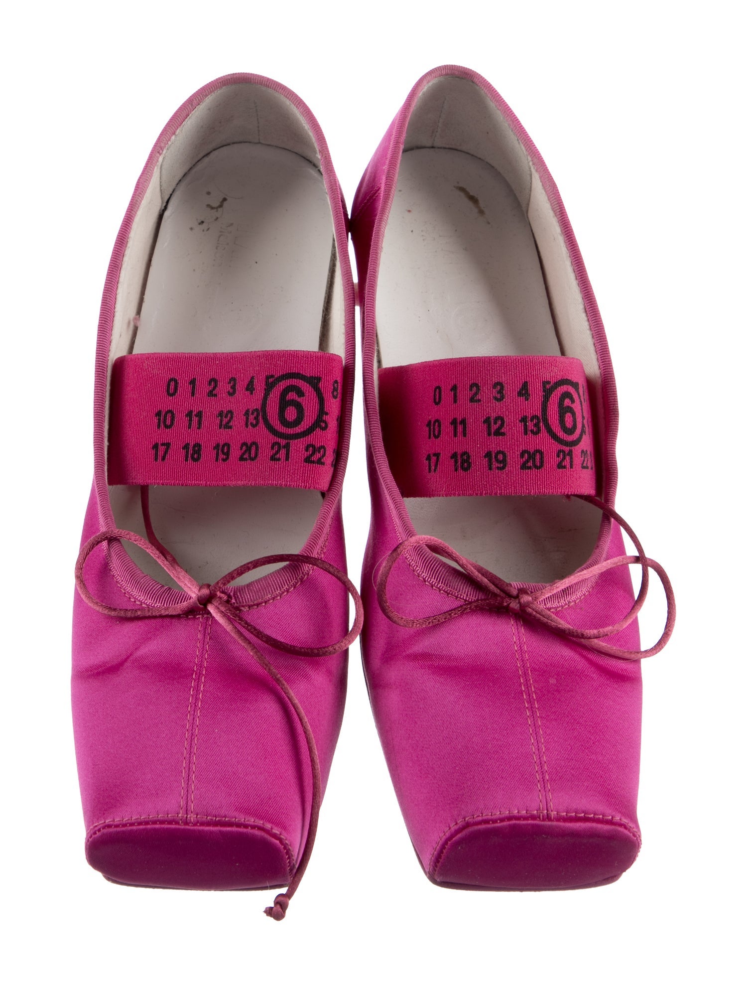 MM6 Maison Margiela Satin Ballet Flats - Pink Flats, Shoes