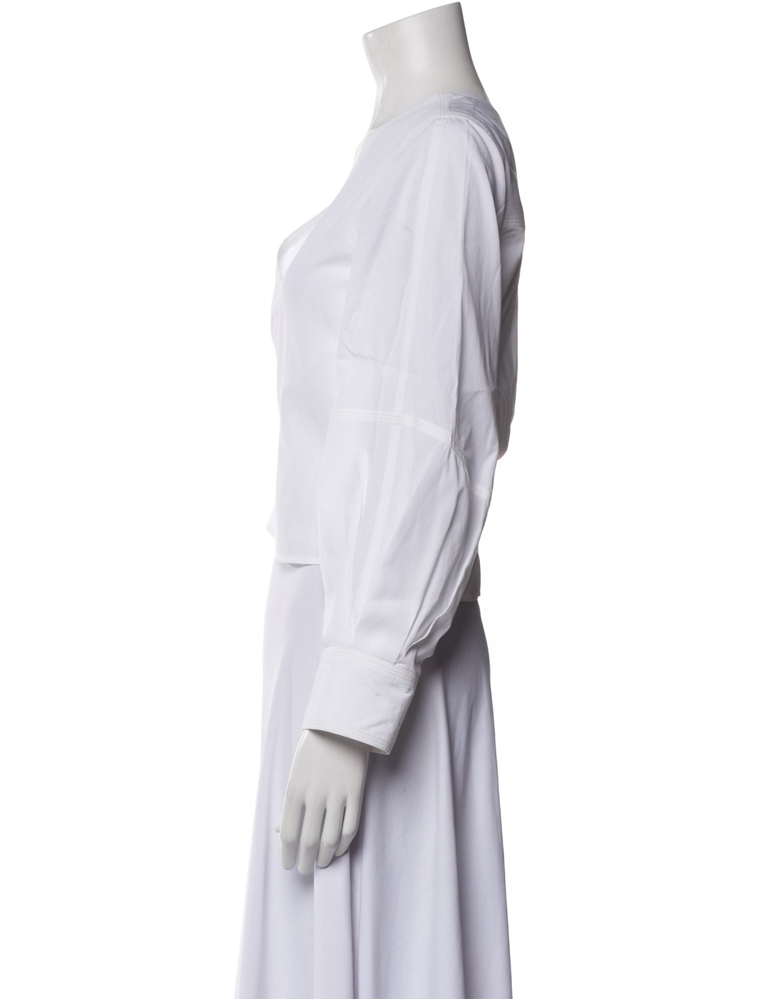 Maria McManus V-Neck Long Sleeve Crop Top