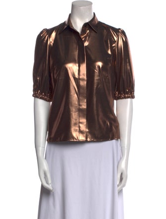 Maria McManus Short Sleeve Button-Up Top