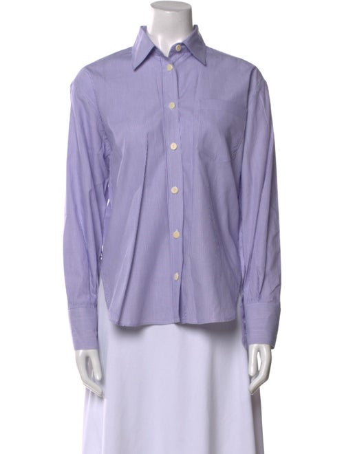 Maria McManus Striped Long Sleeve Button-Up Top