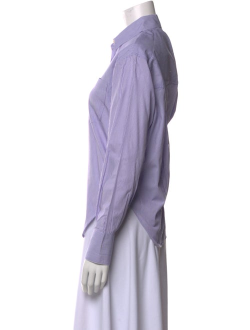 Maria McManus Striped Long Sleeve Button-Up Top