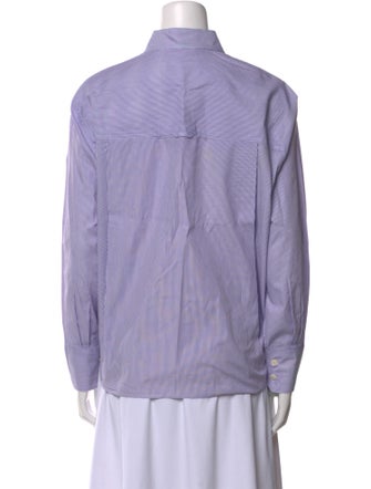 Maria McManus Striped Long Sleeve Button-Up Top