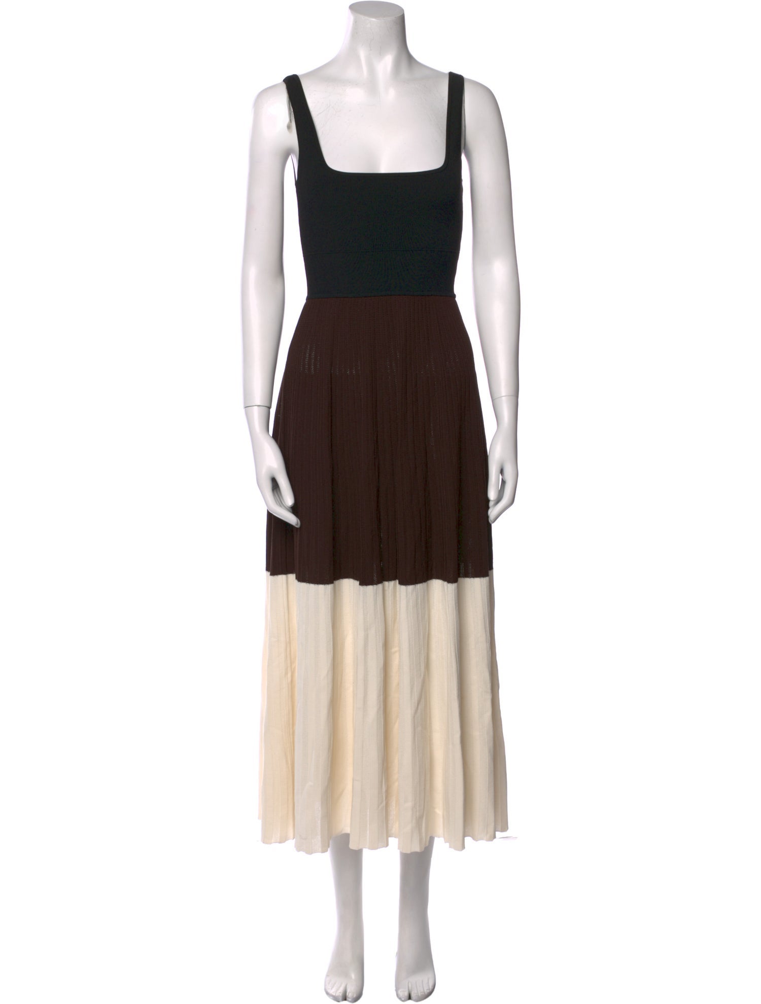 Maria McManus Colorblock Pattern Midi Length Dress