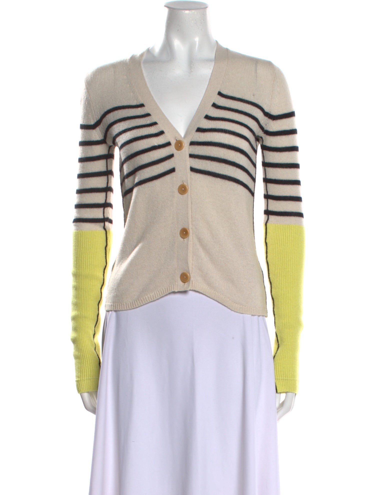 Maria McManus Striped V-Neck Sweater