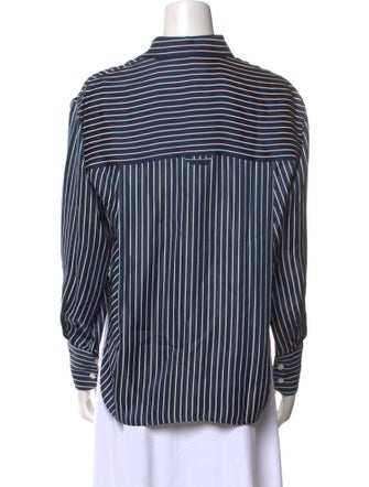 Maria McManus Striped Long Sleeve Button-Up Top