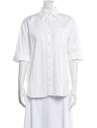 Maria McManus Three-Quarter Sleeve Button-Up Top